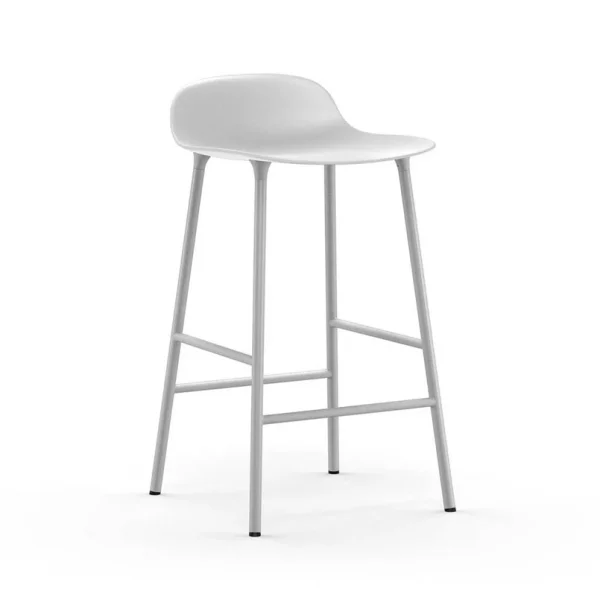 Normann Copenhagen - Tabouret de bar Form H65 Steel/White