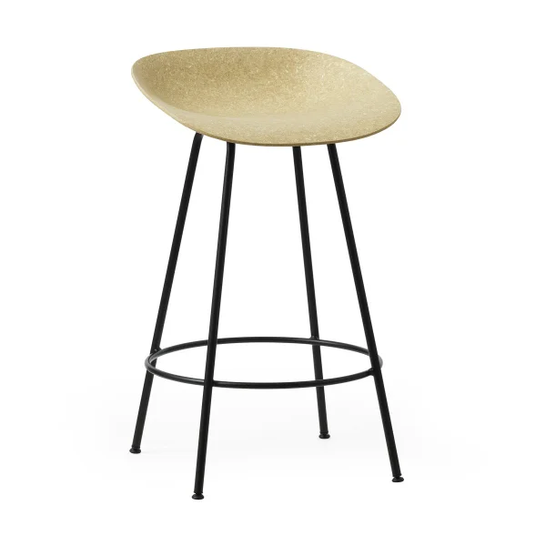 Normann Copenhagen Tabouret Mat Barstool 65 cm Hemp-black steel