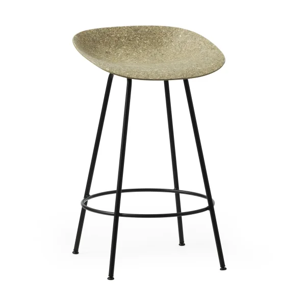 Normann Copenhagen Tabouret Mat Barstool 65 cm Seaweed-black steel