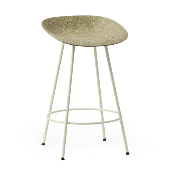 Normann Copenhagen Tabouret Mat Barstool 65 cm Seaweed-cream steel