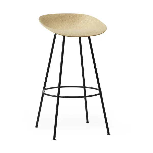 Normann Copenhagen Tabouret Mat Barstool 75 cm Hemp-black steel