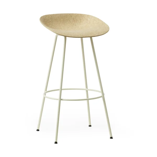 Normann Copenhagen Tabouret Mat Barstool 75 cm Hemp-cream steel