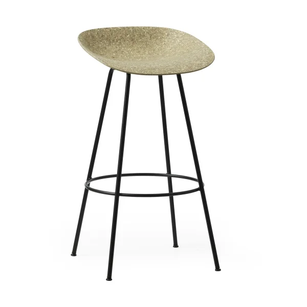 Normann Copenhagen Tabouret Mat Barstool 75 cm Seaweed-black steel