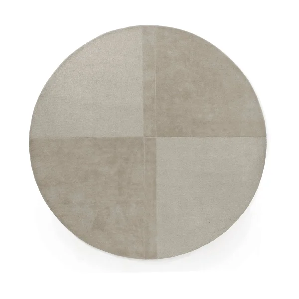 Normann Copenhagen Tapis en laine Level rond Gris chaud, Ø280 cm