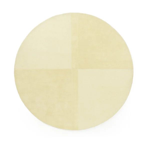 Normann Copenhagen Tapis en laine Level rond Jaune clair, Ø280 cm