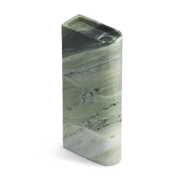 Northern Bougeoir Monolith tall Mixed green marble