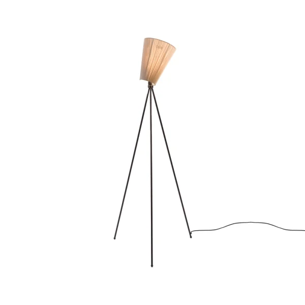 Northern Lampadaire Oslo Wood beige, structure noir mat