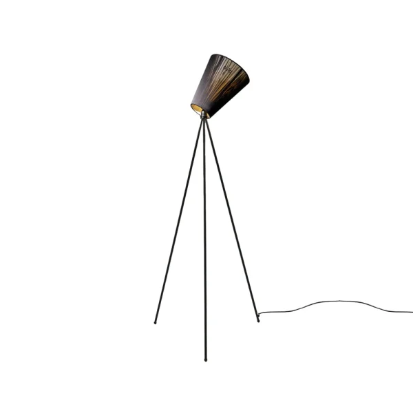 Northern Lampadaire Oslo Wood black, structure noir mat