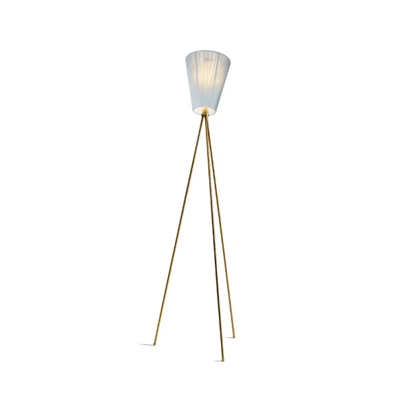 Northern Lampadaire Oslo Wood light blue, structure dorée