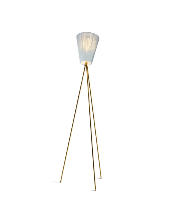 Northern - Oslo Wood Lampadaire Or/Bleu Clair