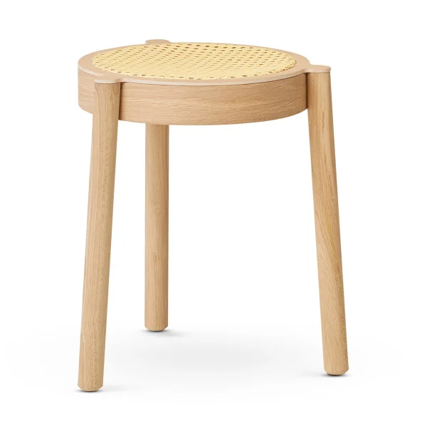 Northern Tabouret Pal avec assise en rotin Chêne clair