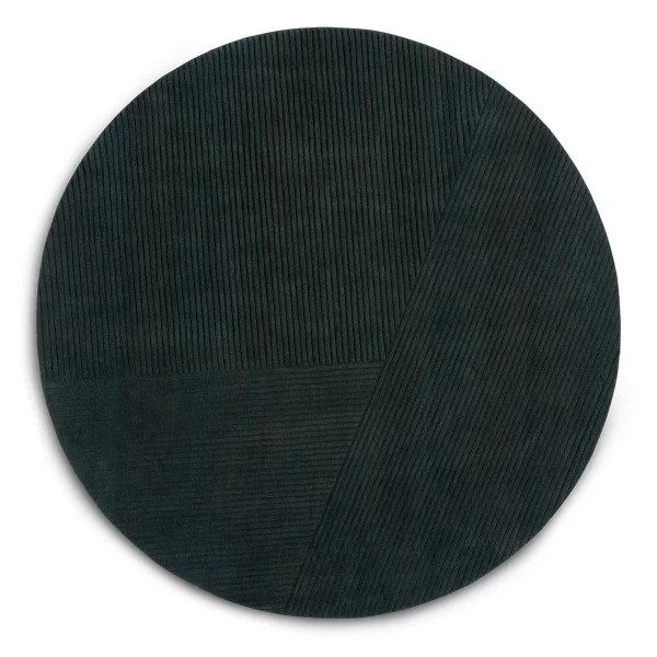 Northern Tapis rond Row Ø200 cm Vert foncé