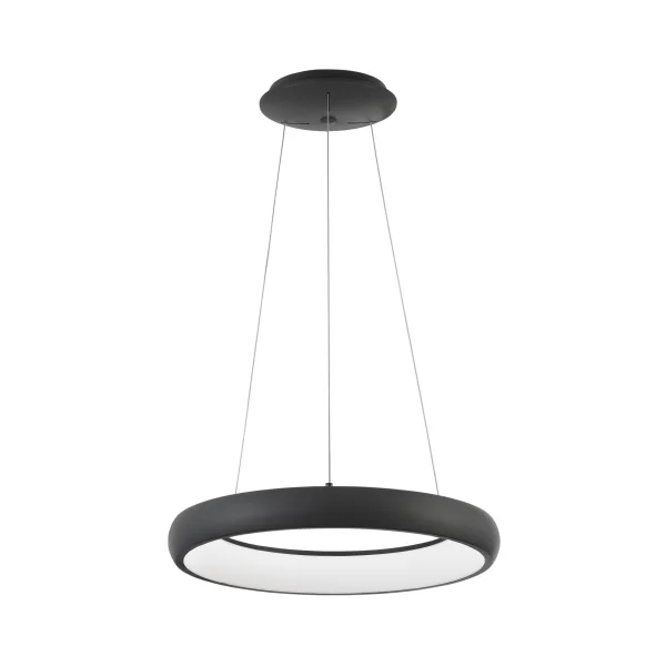 Nova Luce Albi - lampe suspendue - Ø 41 x 120 cm - 32W LED dimmable inclus - noir sable