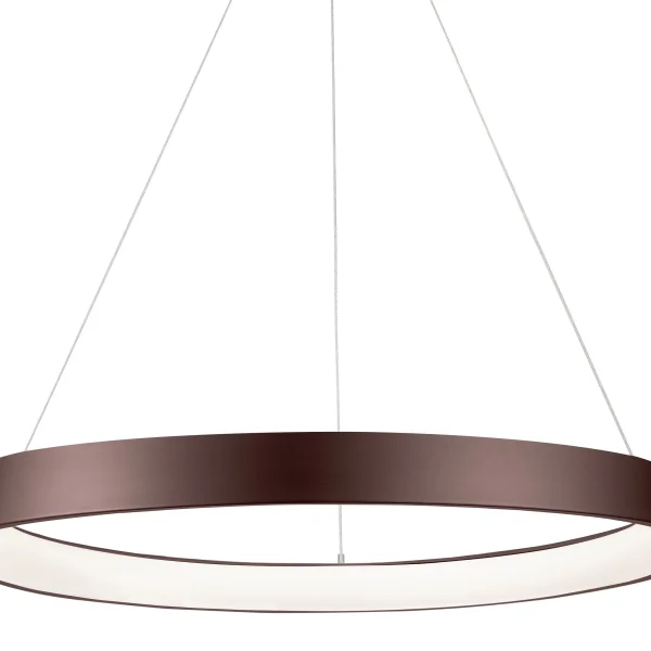 Nova Luce Albi - lampe suspendue - Ø 61 x 120 cm - 50W LED dimmable inclus - brun café