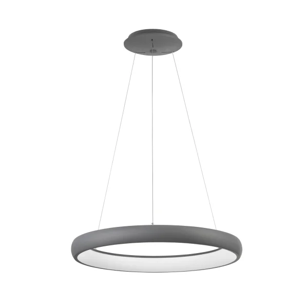 Nova Luce Albi - lampe suspendue - Ø 61 x 120 cm - 50W LED dimmable inclus - gris sable