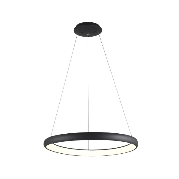 Nova Luce Albi - lampe suspendue - Ø 61 x 120 cm - 50W LED dimmable inclus - noir