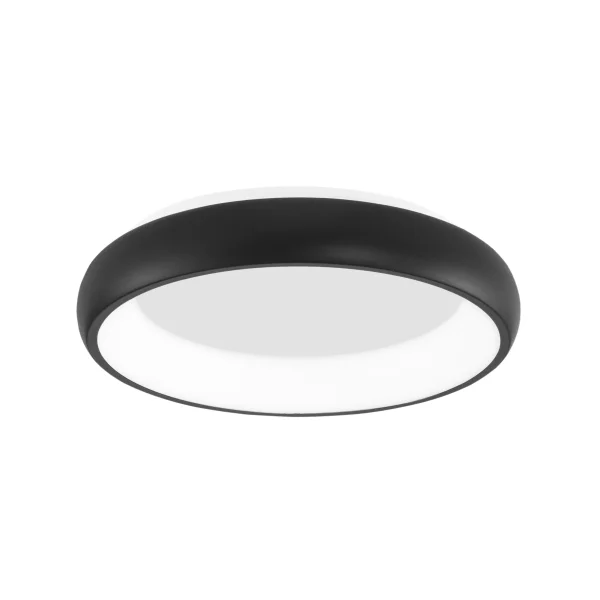Nova Luce Albi - plafonnier - Ø 41 x 8,5 cm - 32W LED dimmable inclus - noir sable