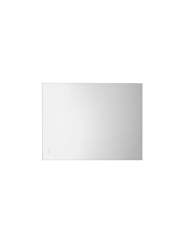 Nova Luce Alda - miroir avec éclairage - 80 x 60 x 3,5 cm - 48W LED inclus - IP44 - argent