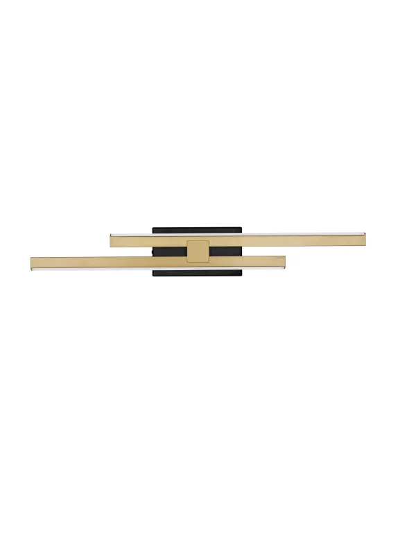 Nova Luce Amica - applique murale - 6 x 8 x 53,5 cm - 12W dimmable LED inclus - noir sablé et or