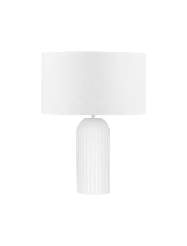 Nova Luce Ammos - lampe de table - Ø 35 x 47 cm - blanc