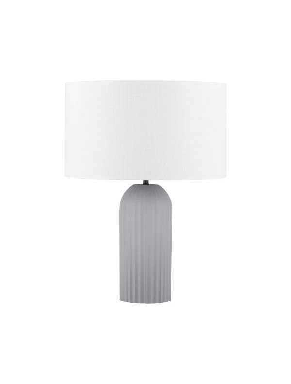 Nova Luce Ammos - lampe de table - Ø 35 x 47 cm - gris et blanc