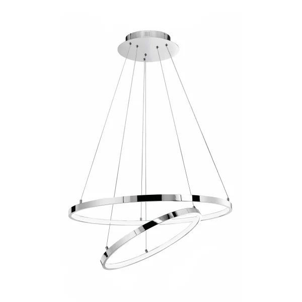 Nova Luce Aria - lampe suspendue - Ø 60 x 120 cm - 85W LED inclus - chrome