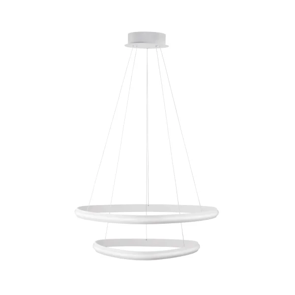 Nova Luce Aries - lampe suspendue - Ø 59 x 120 cm - 48W LED dimmable inclus - blanc sable