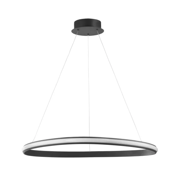 Nova Luce Aries - lampe suspendue - Ø 74 x 120 cm - 32W LED dimmable inclus - noir sable