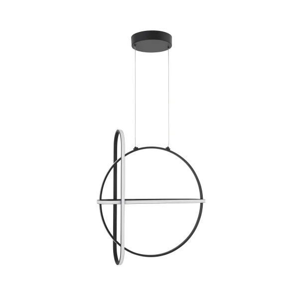 Nova Luce Arte - lampe suspendue - 52 x 16 x 120 cm - 48,6W LED dimmable inclus - noir mat