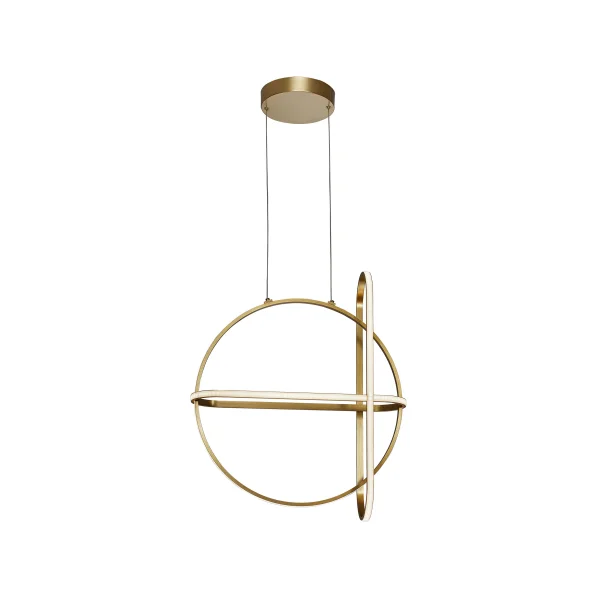Nova Luce Arte - lampe suspendue - 52 x 16 x 120 cm - 48,6W LED dimmable inclus - or