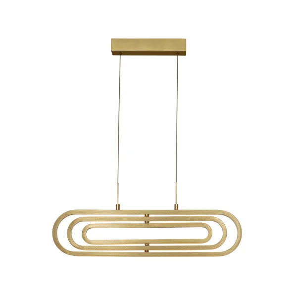 Nova Luce Arte - lampe suspendue - 64 x 44 x 120 cm - 50W LED dimmable inclus - or