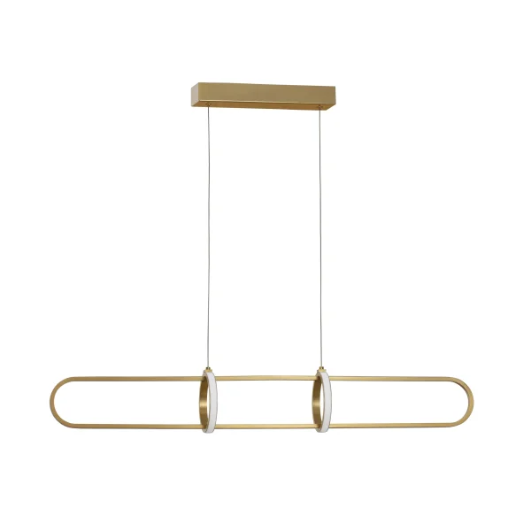 Nova Luce Arte - lampe suspendue - 90 x 120 cm - 31,2W LED dimmable inclus - or