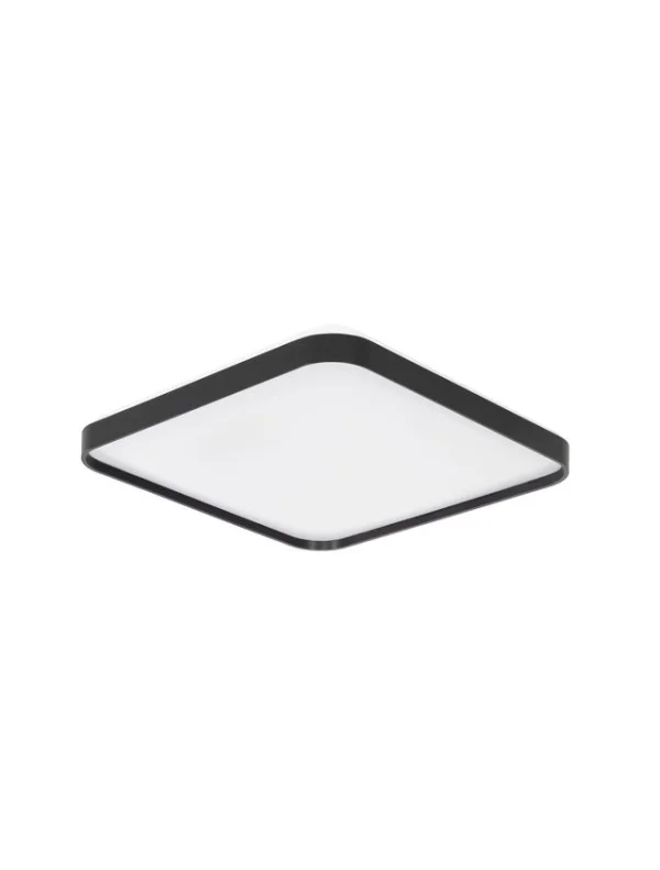 Nova Luce Athos - plafonnier - 48 x 48 x 6 cm - 30W LED inclus - noir sable
