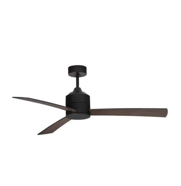 Nova Luce Axel - ventilateur de plafond avec télécommande et option lumière - Ø 137,1 x 38,2 cm - 18W LED inclus - noir & couleur bois