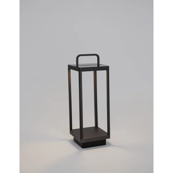 Nova Luce Bali - lampadaire solaire portable avec port USB - 51 cm -2W dimmable LED inclus - IP65 - anthracite