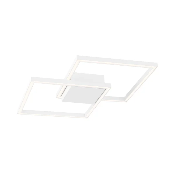 Nova Luce Bilbao - plafonnier - 46 x 46 x 6,5 cm - 25W LED inclus - blanc