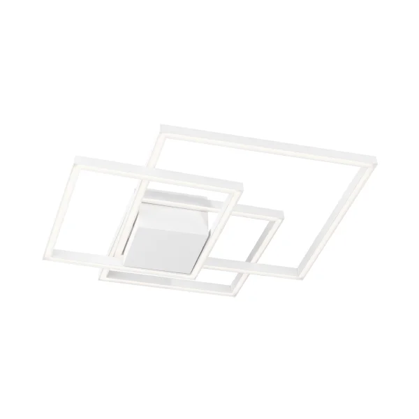 Nova Luce Bilbao - plafonnier - 56 x 56 x 8,5 cm - 42W LED inclus - blanc