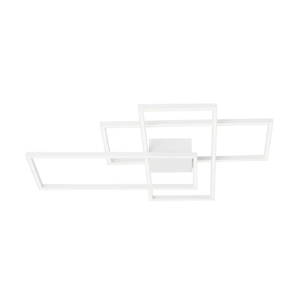 Nova Luce Bilbao - plafonnier - 90 x 67 x 8,5 cm - 55W LED dimmable inclus - blanc