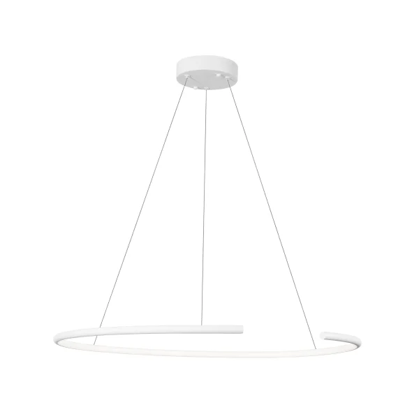 Nova Luce Breda - lampe suspendue - Ø 70 x 200 cm - 30W LED inclus - blanc sable