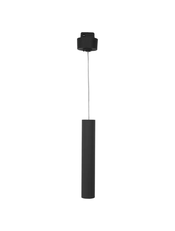 Nova Luce Buxton L - lampe suspendue pour système de rail magnétique - 3,2 x 3,2 x 150 cm - 10W TRIAC LED dimmable inclus - noir sable