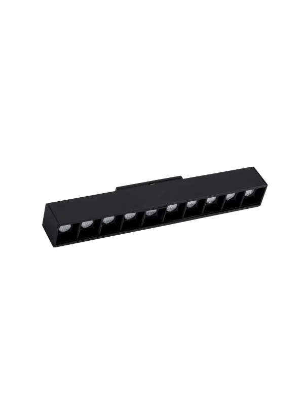 Nova Luce Buxton L - luminaire pour système de rail magnétique - 26,9 x 3,5 x 5,1 cm - 15W TRIAC LED dimmable inclus - noir sable