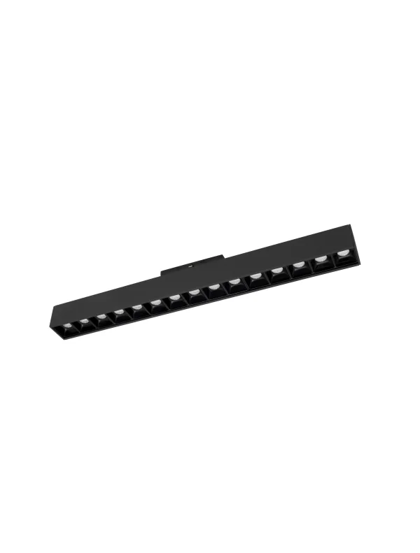 Nova Luce Buxton L - luminaire pour système de rail magnétique - 40 x 3,5 x 5,1 cm - 22W TRIAC LED dimmable inclus - noir sable