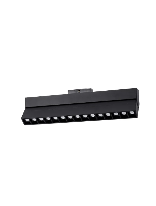 Nova Luce Buxton L - luminaire pour système de rail magnétique - 40,7 x 3,4 x 11,6 cm - 22W TRIAC dimmable LED inclus - inclinable - noir sable