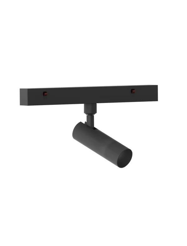 Nova Luce Buxton L - spot pour système de rail magnétique - 24,5 x 3 x 15,1 cm - 10W TRIAC dimmable LED inclus - noir sable