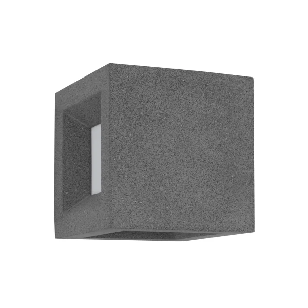 Nova Luce Castro - applique murale d'extérieur - 16 x 16 x 16 cm - IP65 - gris