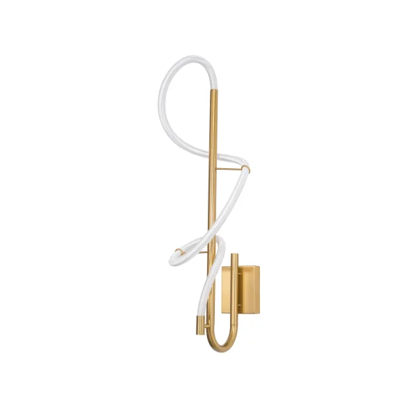 Nova Luce Cerelia - plafonnier/mural - 65 x 30 x 65 cm - 17,7W LED inclus - laiton doré et blanc