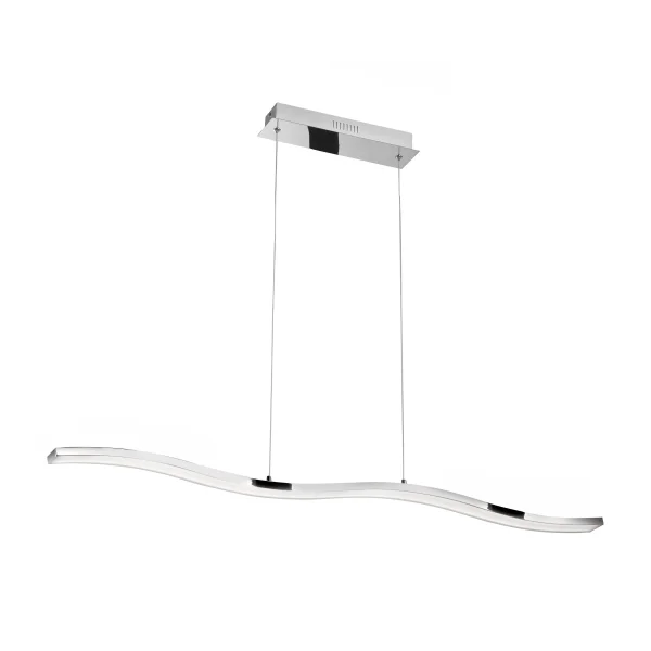 Nova Luce Cesena - lampe suspendue - 105 x 8,5 x 120 cm - 42W LED inclus - chrome