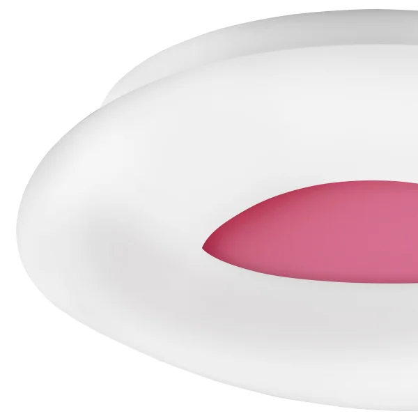 Nova Luce Cia - plafonnier - Ø 45 x 9,5 cm - 38W LED dimmable inclus - rose
