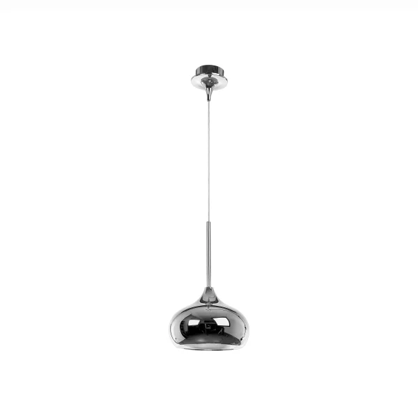 Nova Luce Cioto - lampe suspendue - Ø 20 x 130 cm - chrome et blanc