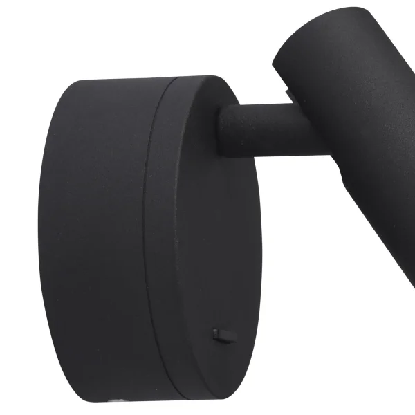 Nova Luce Clip - applique murale avec interrupteur - 8 x 3,4 x 11 cm - 3W LED inclus - noir